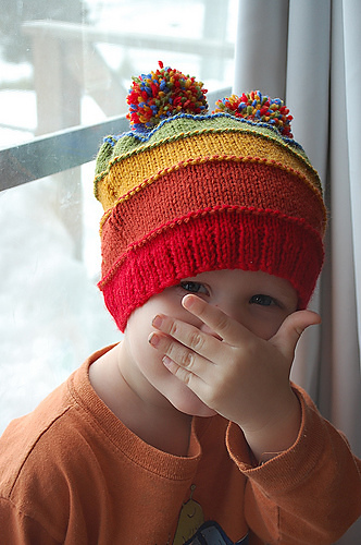 Happy pom pom hat :D